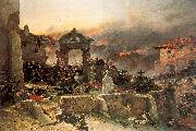 Neuville, Alphonse de The Cemetery at St. Privat, August 18, 1870 China oil painting reproduction